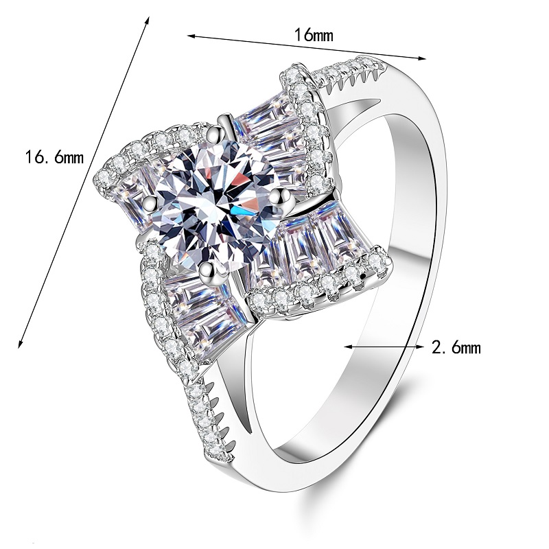 Moissanite Engagement Ring 1 Carat - Apaison Sparkling 1 Carat D Color