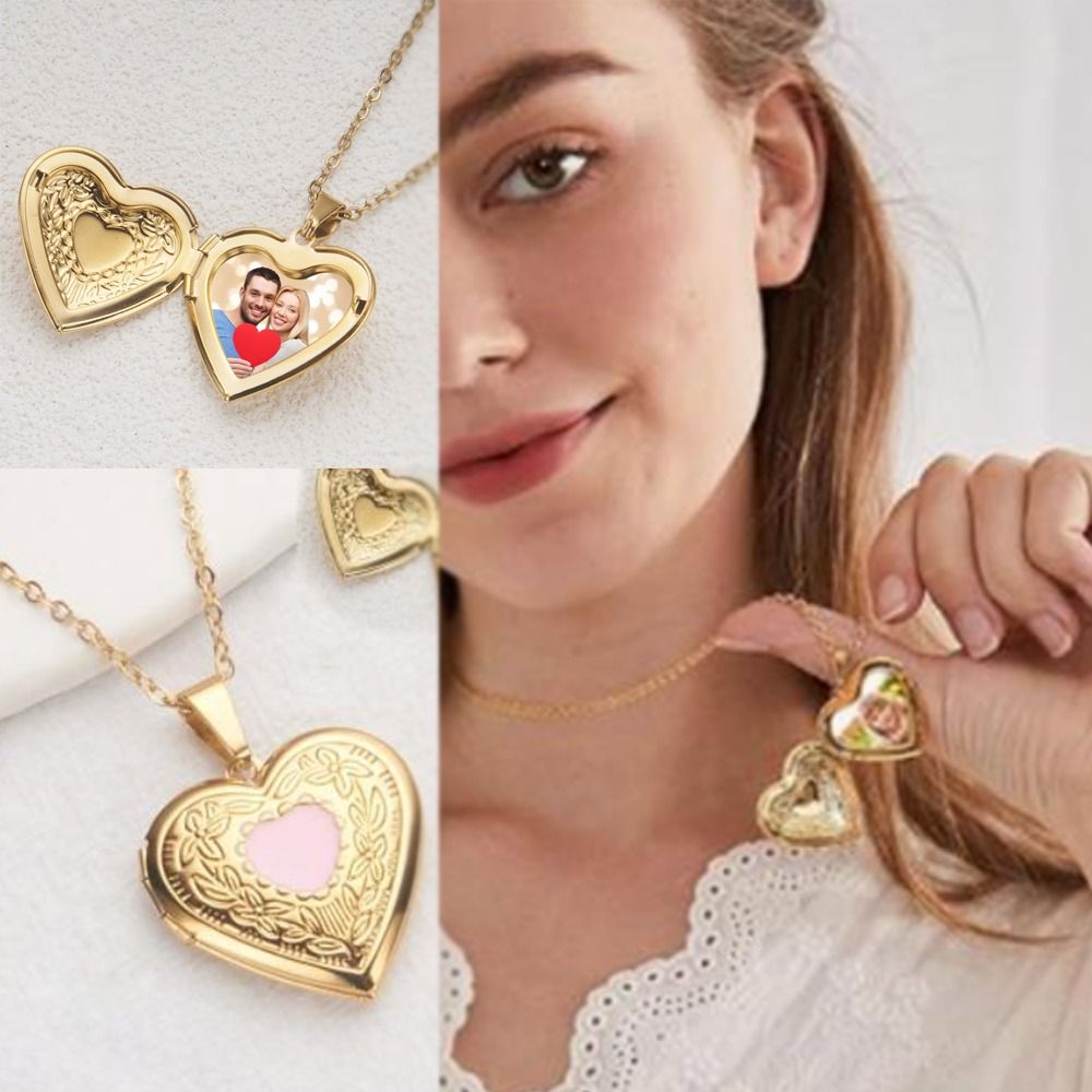 Heart Locket Necklace Photo - Openable Photo Picture Locket Necklace DIY