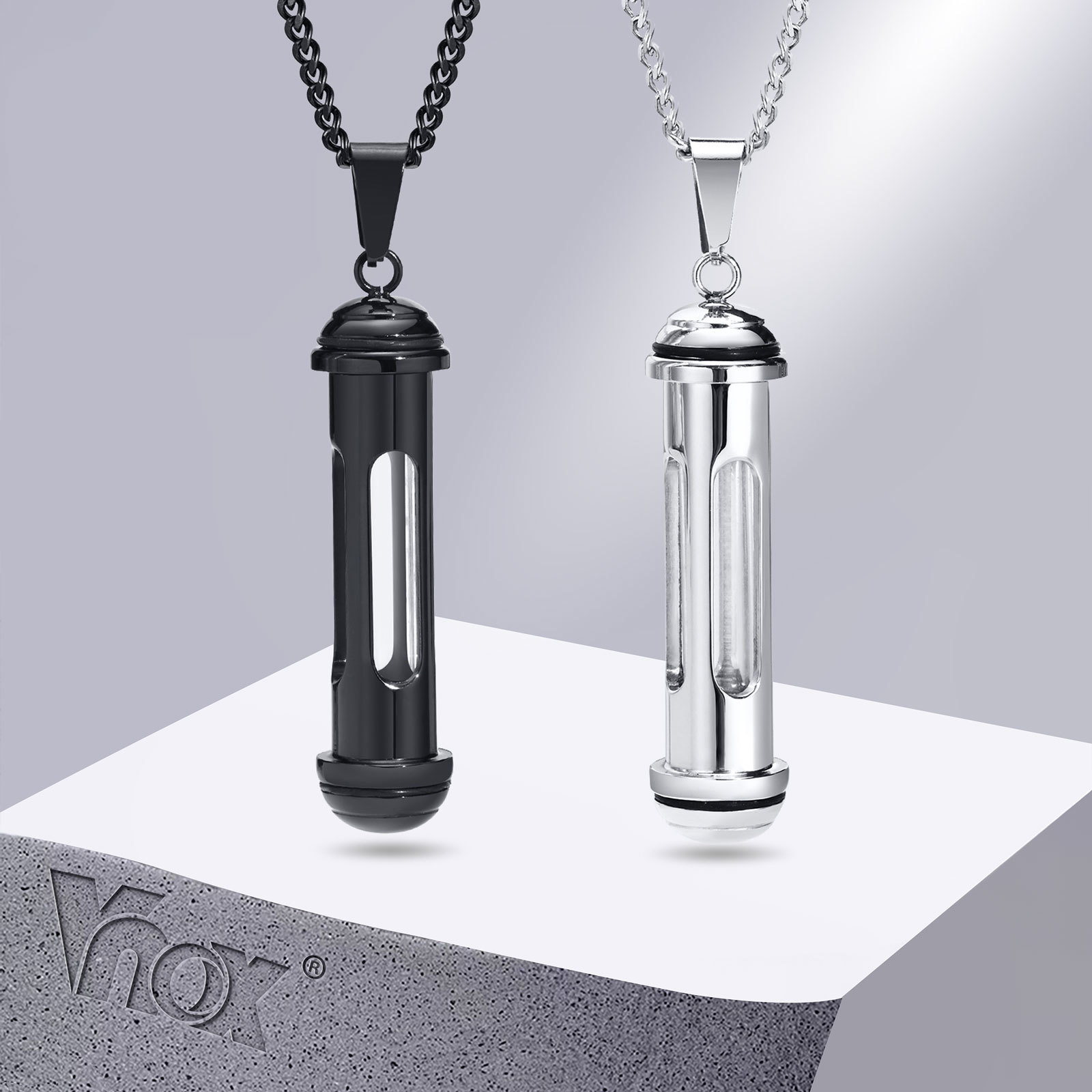 Cuban Link Chain 12Mm - Vnox Men's Stainless Steel Necklaces, Black