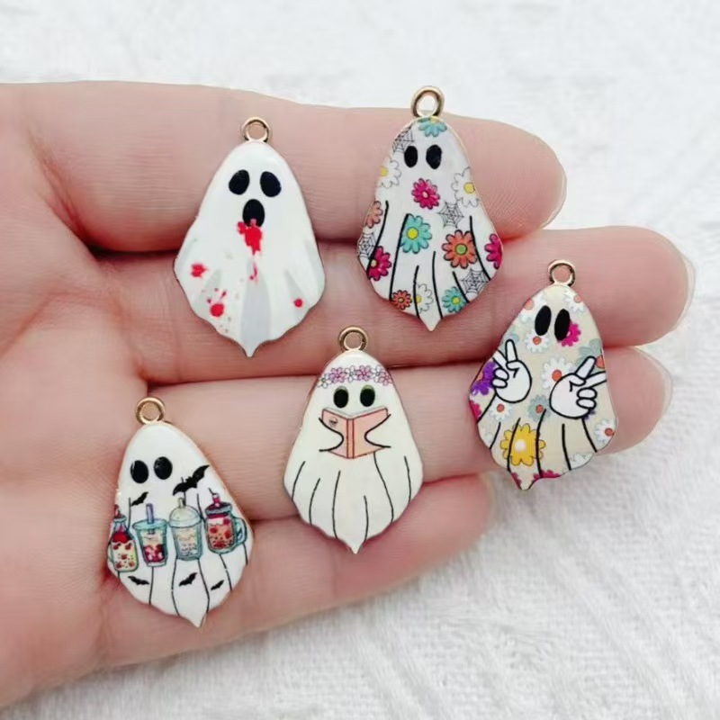 Earrings - 10pcs Cross border Halloween Gothic style
