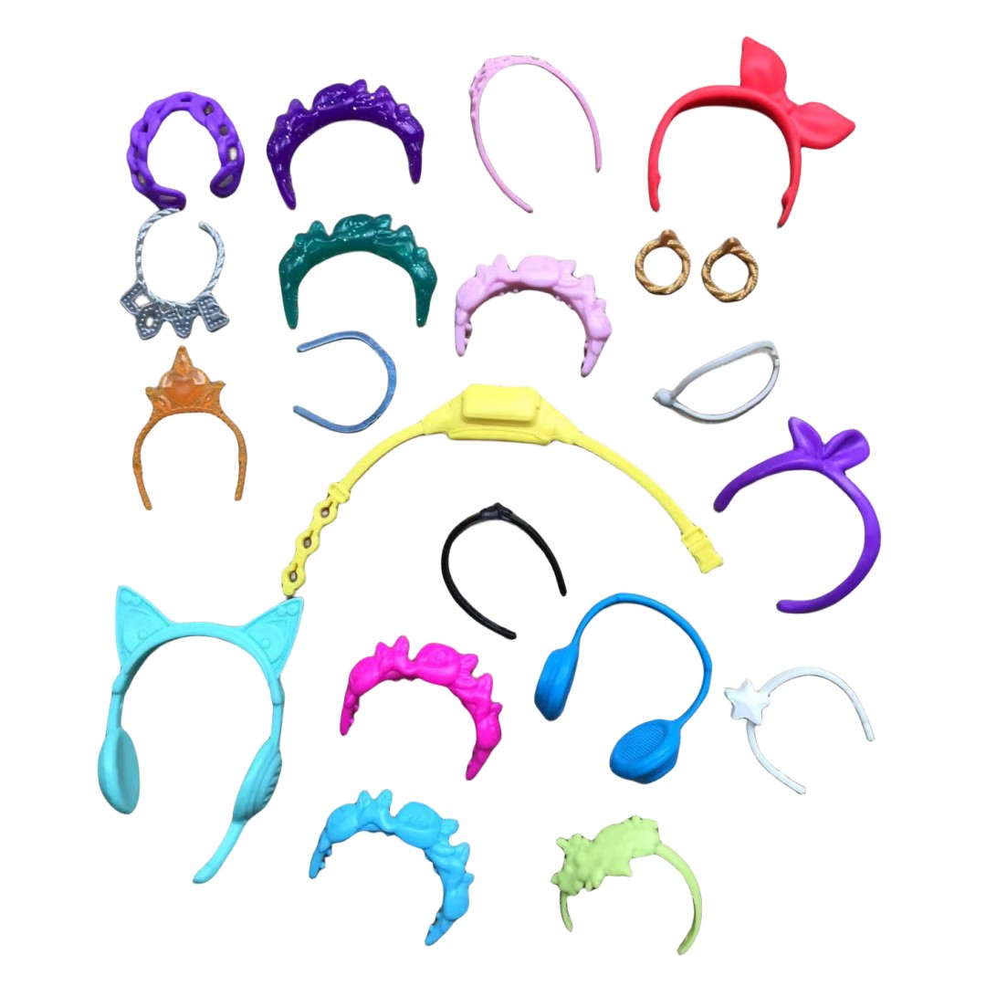 Watch Accessories - Multi-Shape Doll Headband Earrings Necklace Watch