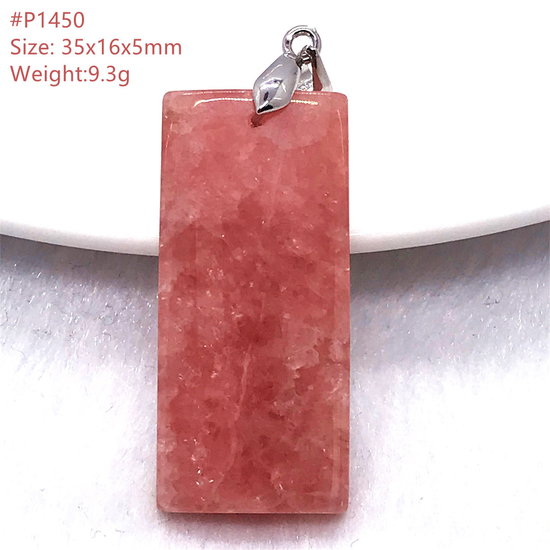 925 Sterling Silver Chain Necklace Men - Top Natural Red Rhodochrosite Necklace Pendant