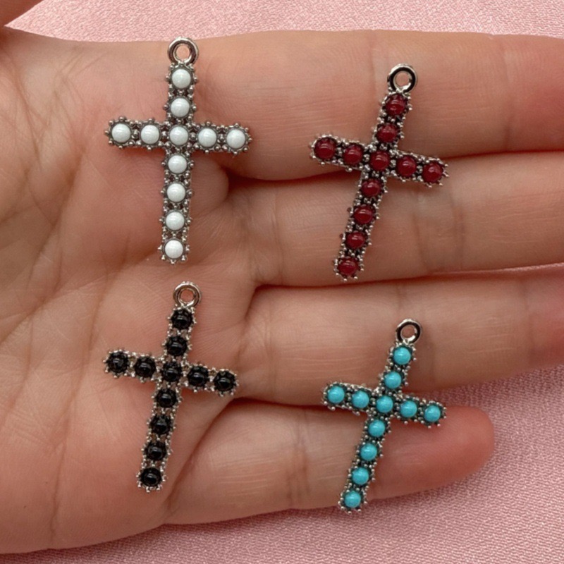 Bracelets - 10pcs Korean version diamond cross pendant