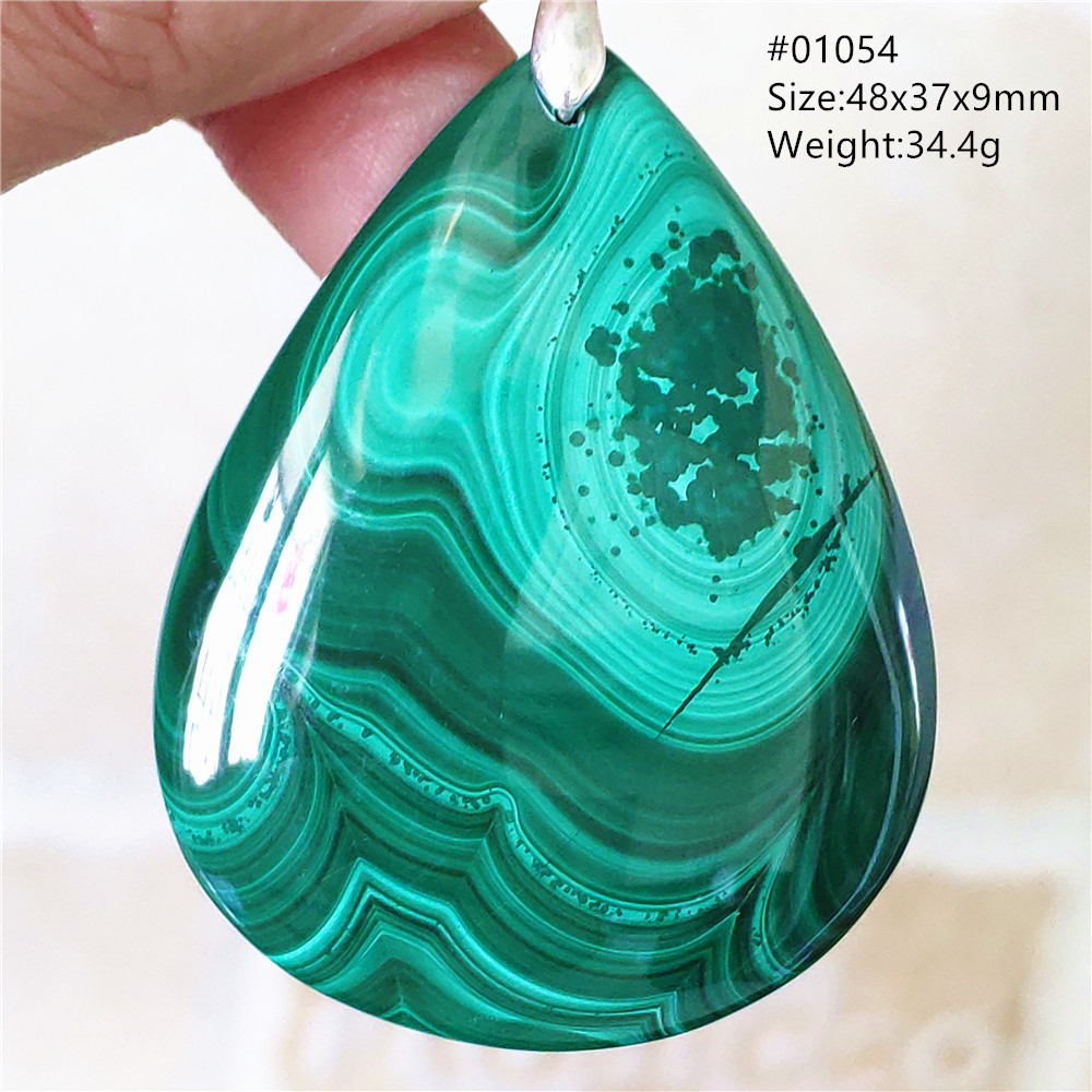 Natural Green Malachite Chryso - 925 Sterling Silver Chain Necklace Men ulasan dan harga