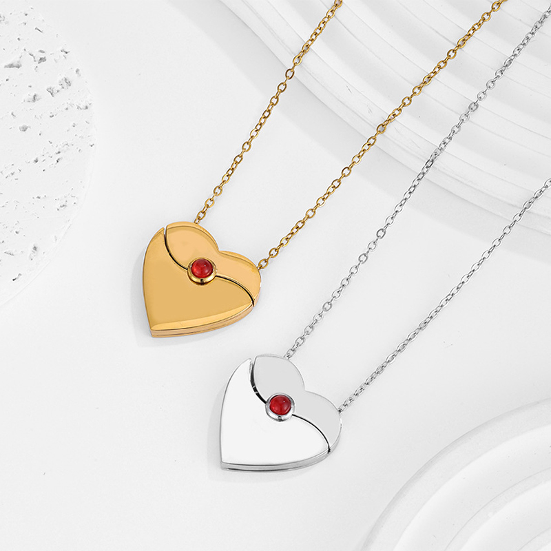 Letdiffery Personalized Heart  - Heart Locket Necklace Photo ulasan dan harga