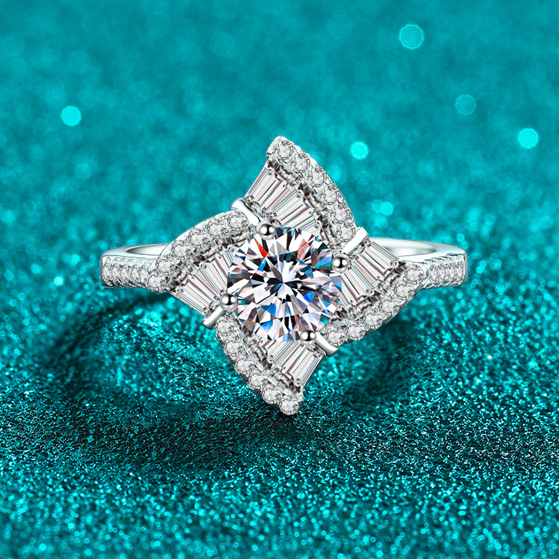 Apaison Sparkling 1 Carat D Co - Moissanite Engagement Ring 1 Carat ulasan dan harga