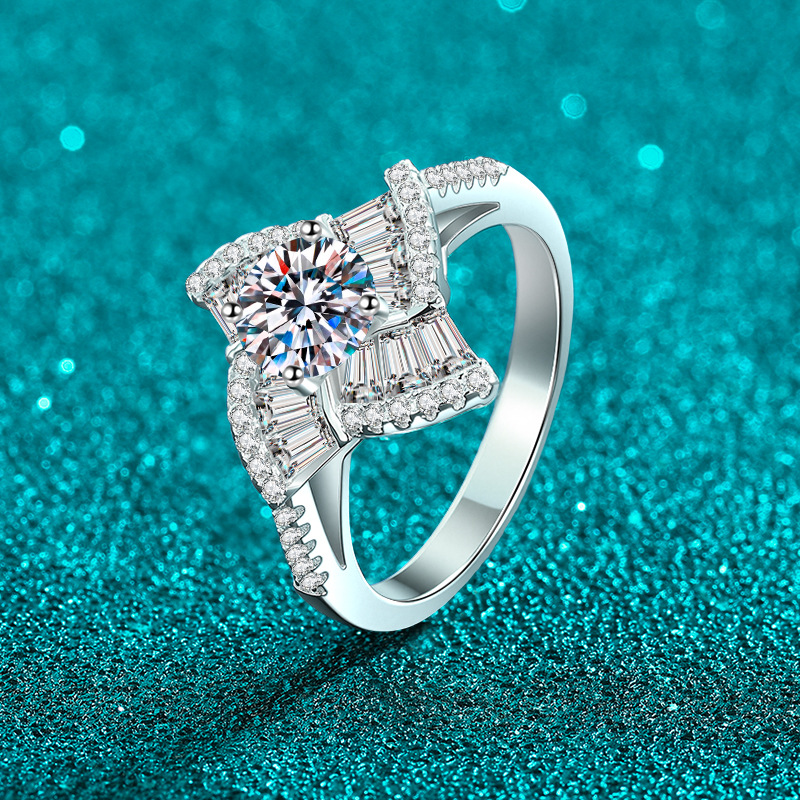 Apaison Sparkling 1 Carat D Co - Moissanite Engagement Ring 1 Carat ulasan dan harga