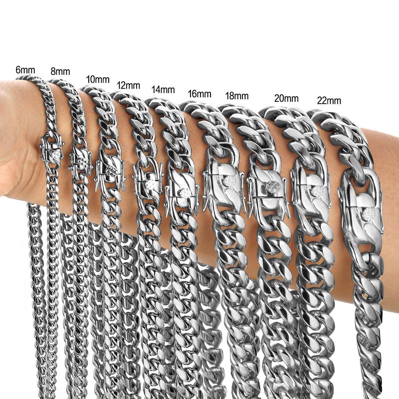 316L Stainless Steel Miami Cur - Cuban Link Chain 12Mm ulasan dan harga