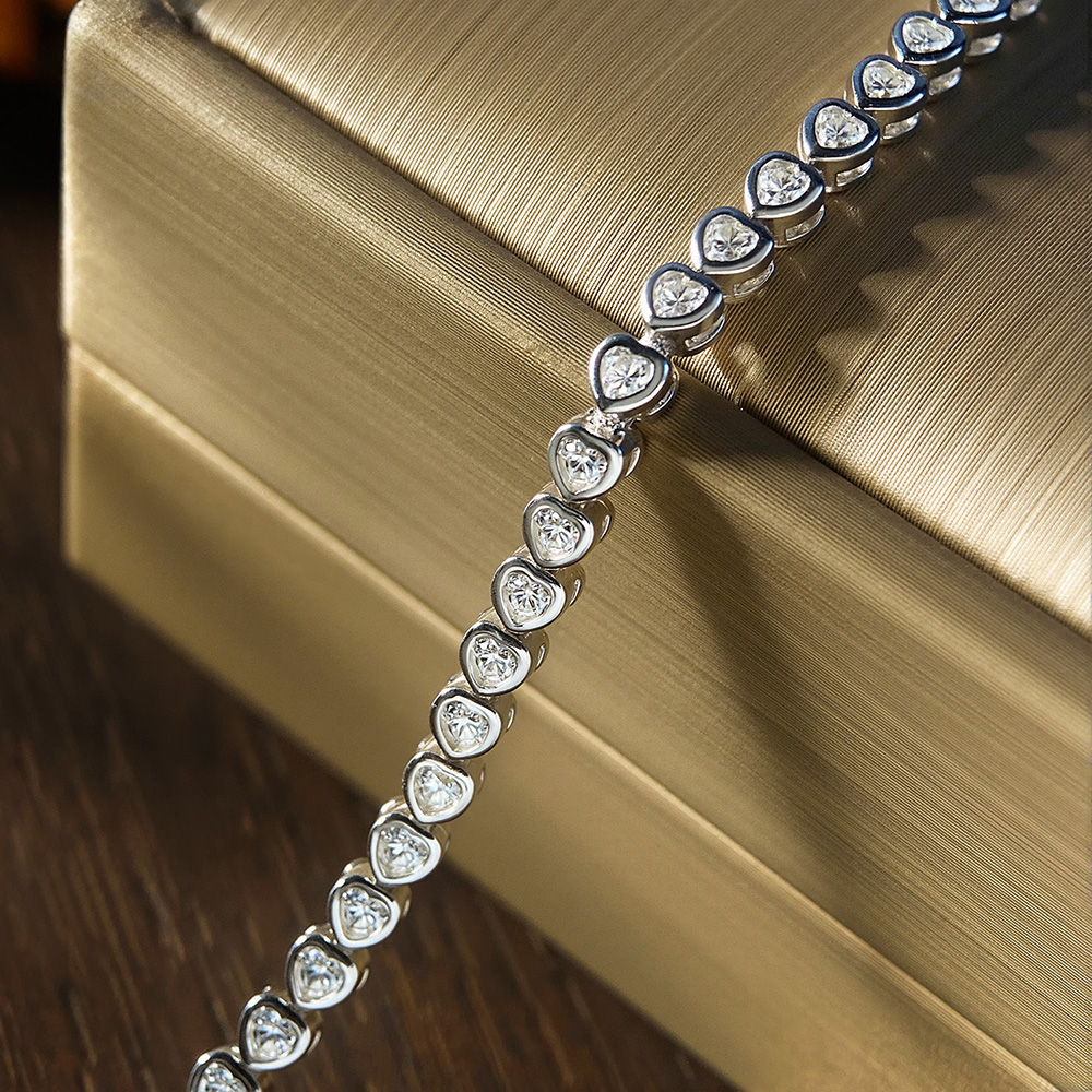 QIBAOKU 4mm Cut Moissanite Ten - Bracelets ulasan dan harga
