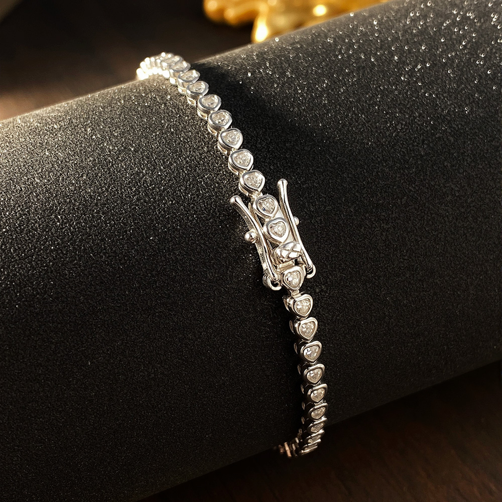 QIBAOKU 4mm Cut Moissanite Ten - Bracelets ulasan dan harga