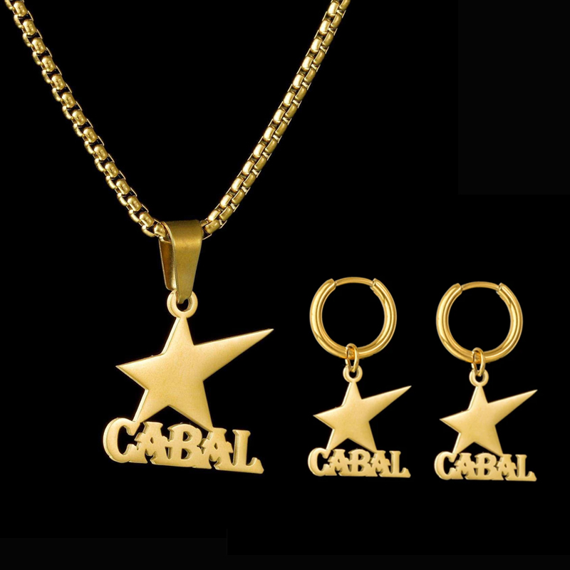 Goxijite Customized Name Earri - Custom Name Necklace Stainless Steel ulasan dan harga