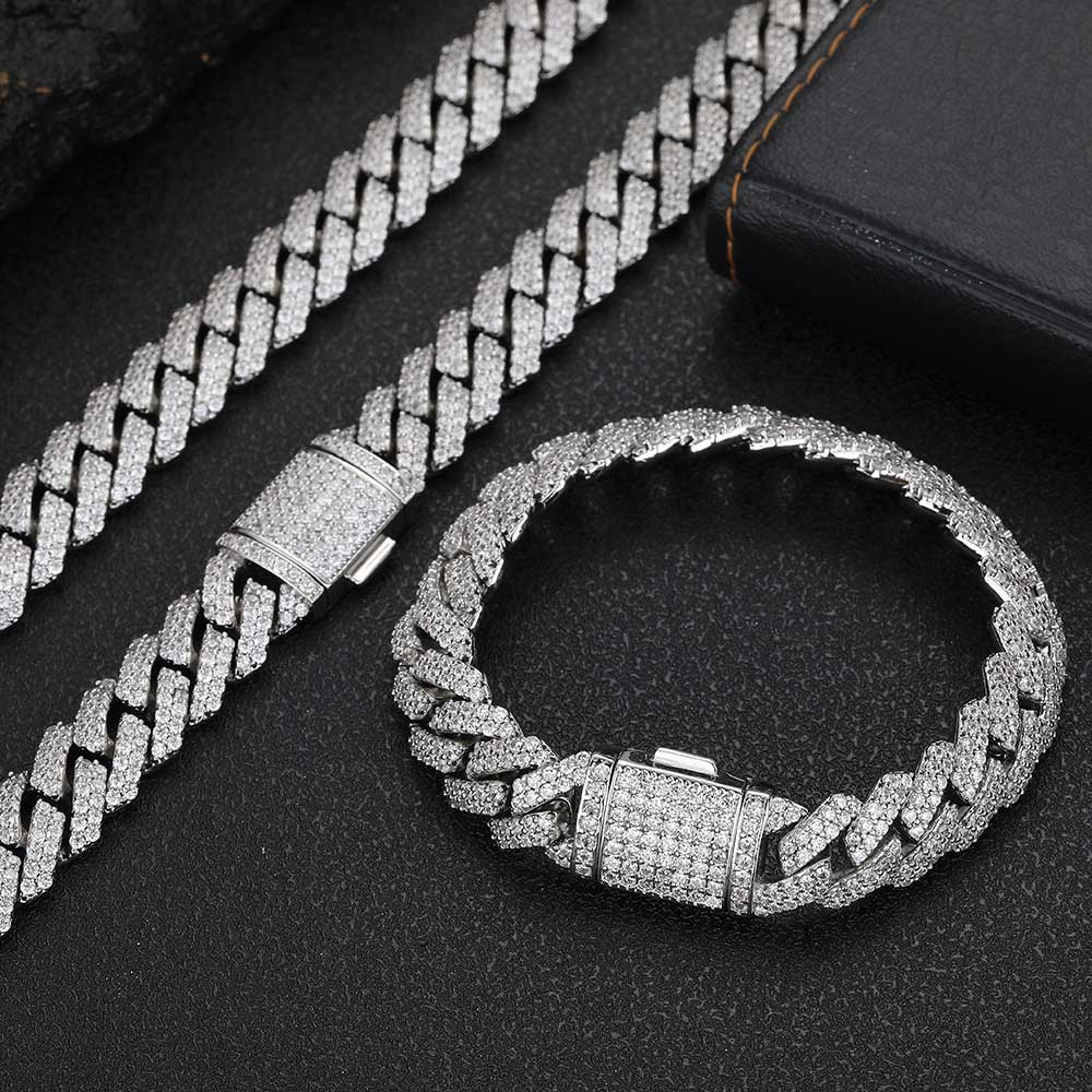 Hiphop NUOYA Hight Quality VVS - Cuban Link Chain 12Mm ulasan dan harga