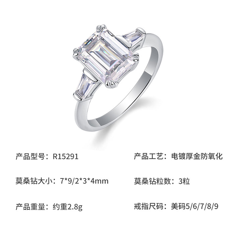 925 Sterling Silver Square Moi - Rings ulasan dan harga