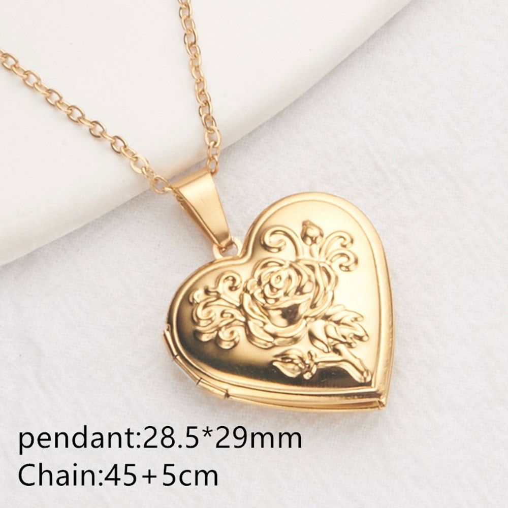 Openable Photo Picture Locket  - Heart Locket Necklace Photo ulasan dan harga