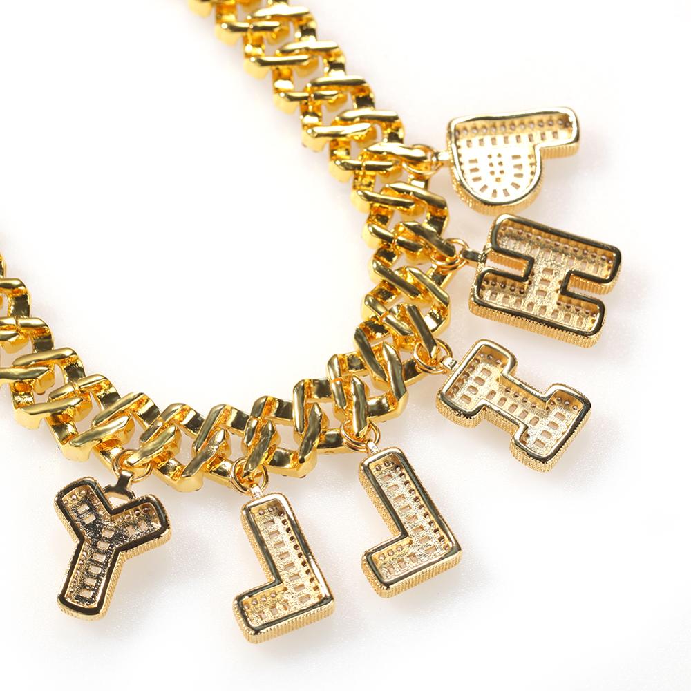UWIN DIY Baguettecz Letter Nec - Cuban Link Chain 12Mm ulasan dan harga
