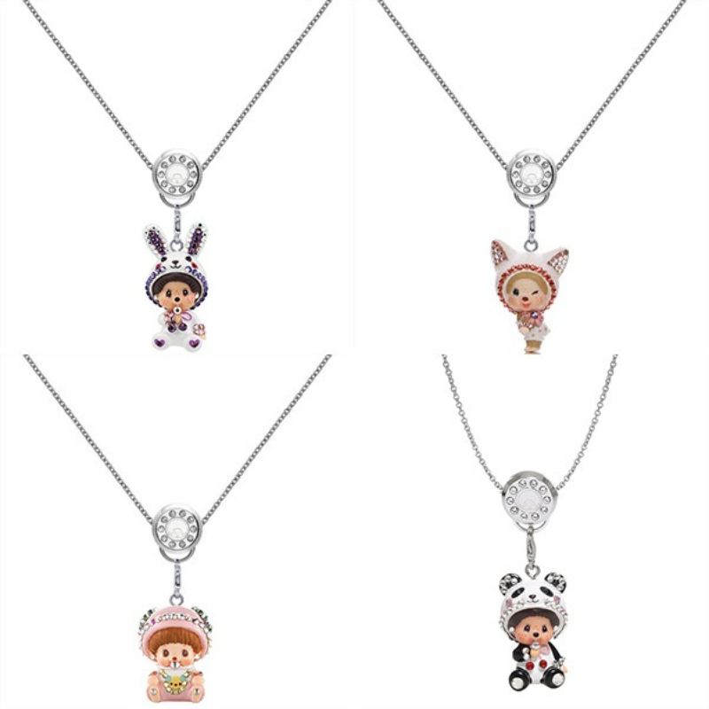 New Cartoon Cute Monchhichi St - Anime Pendant Necklace ulasan dan harga