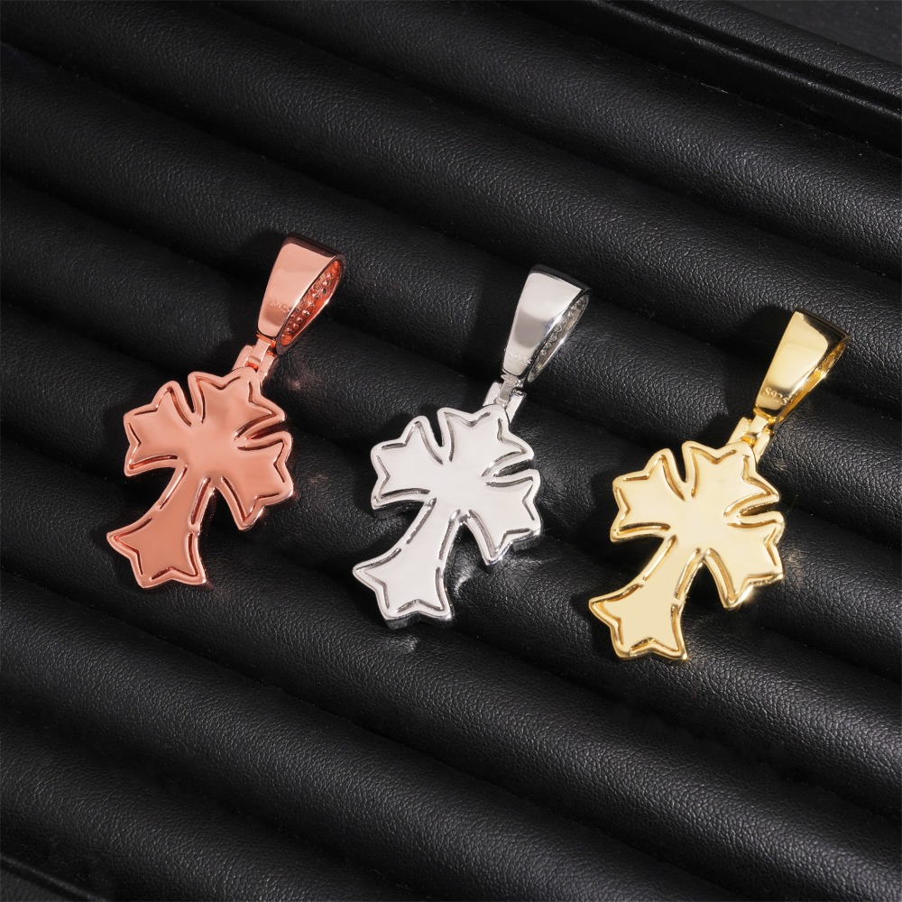 Iced Out Moissanite Gothic Cro - Cross Pendant Necklace Gold ulasan dan harga