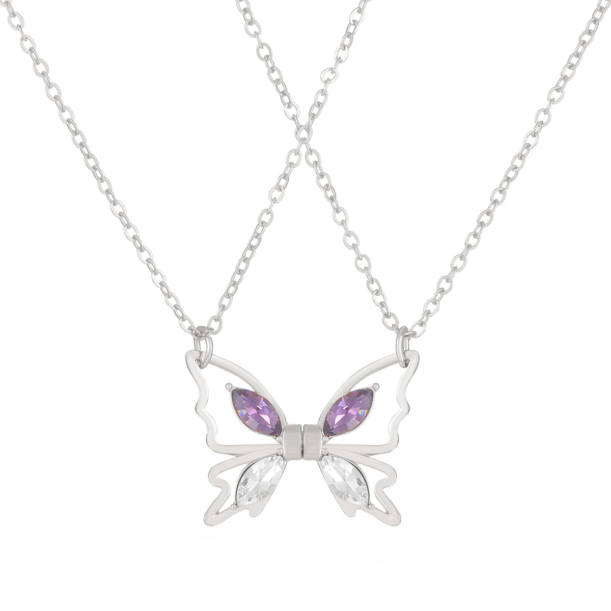 Lover BFF Magnetic Butterfly N - Magnetic Couple Matching Necklaces ulasan dan harga