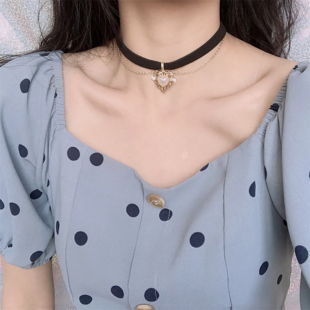 Vintage Velvet Chain Choker Ne - Pearl Choker Necklace Vintage ulasan dan harga