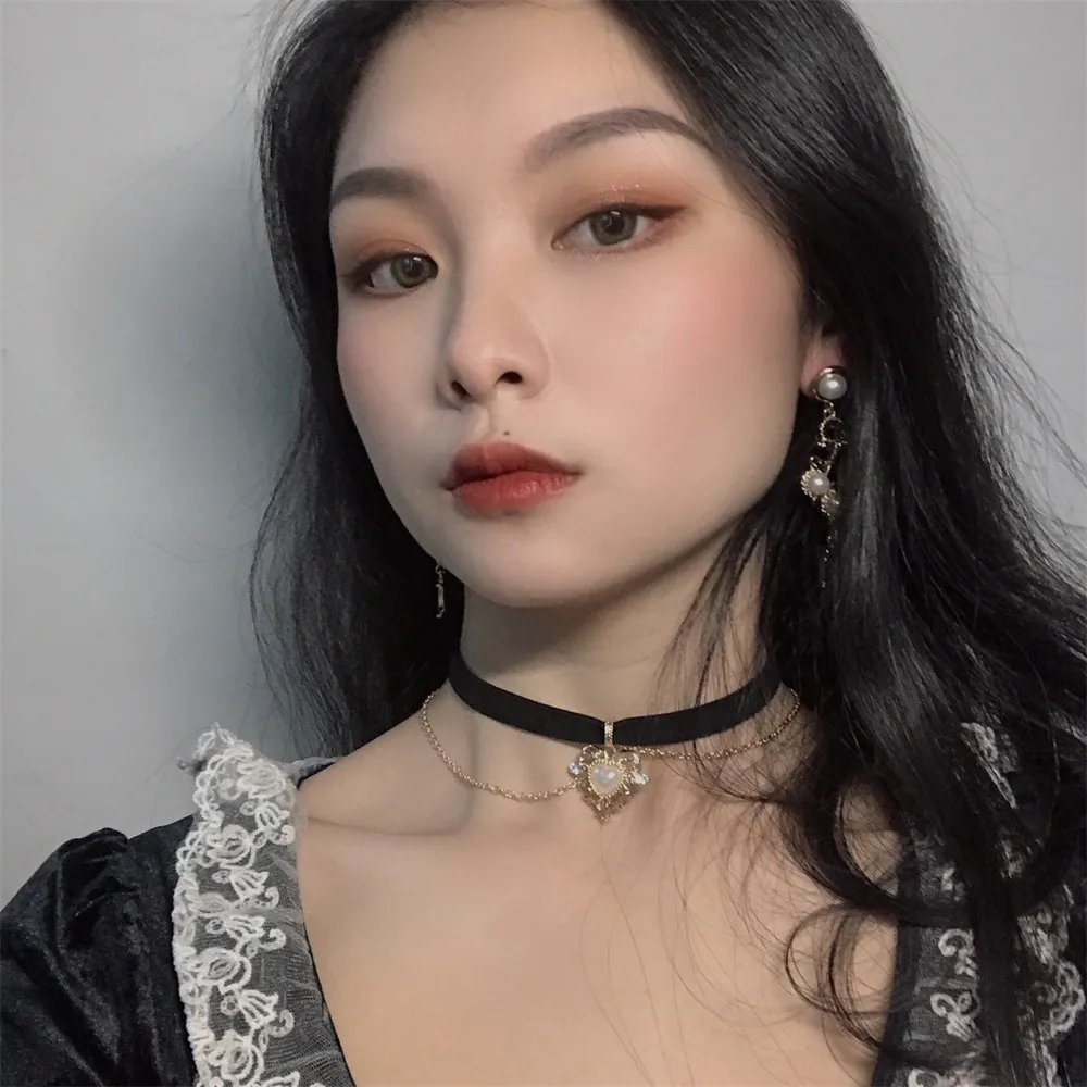 Vintage Velvet Chain Choker Ne - Pearl Choker Necklace Vintage ulasan dan harga
