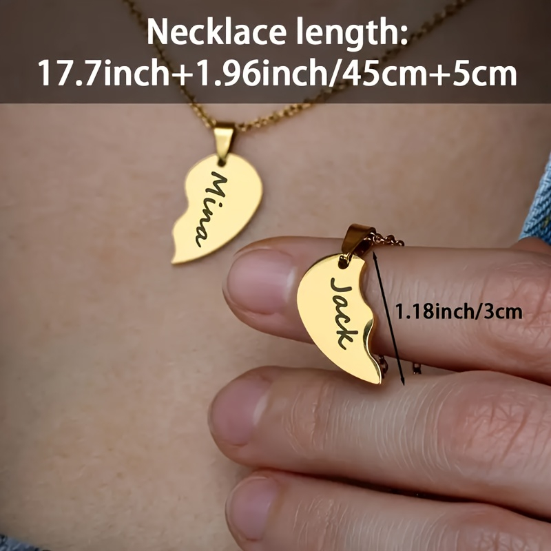 Custom Name Interlocking Split - Custom Name Necklace Stainless Steel ulasan dan harga