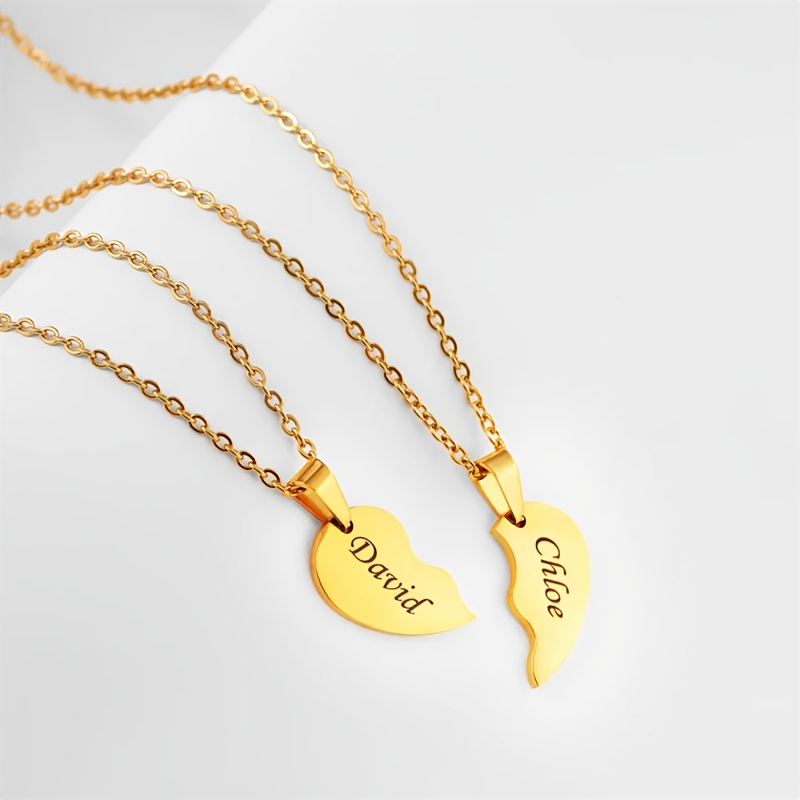 Custom Name Interlocking Split - Custom Name Necklace Stainless Steel ulasan dan harga