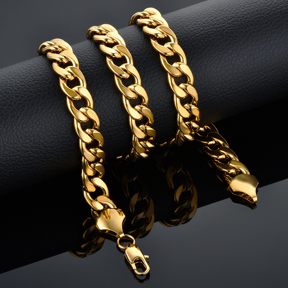 Men's 3/7/12mm 316L Stainless  - Cuban Link Chain 12Mm ulasan dan harga