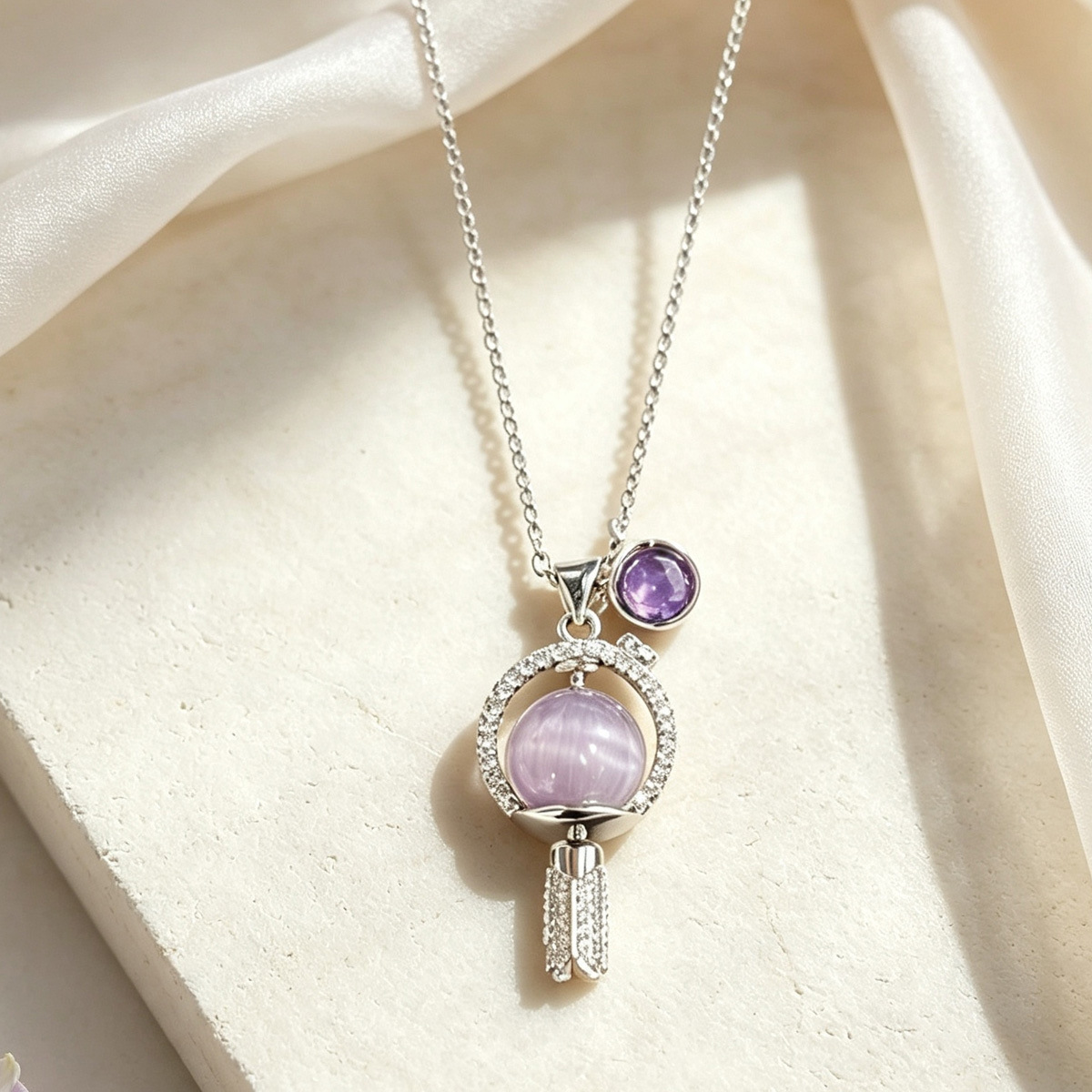 Rhinestone Light Stick Shape P - Anime Pendant Necklace ulasan dan harga