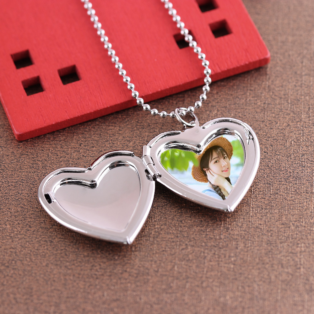 HOOH 1PC Heart Shaped Friend P - Heart Locket Necklace Photo ulasan dan harga