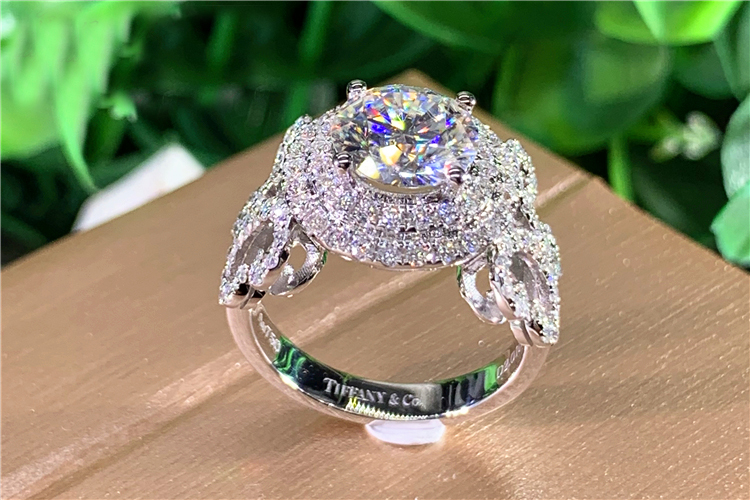 Custom Solid 18K Au750 White G - Moissanite Engagement Ring 1 Carat ulasan dan harga