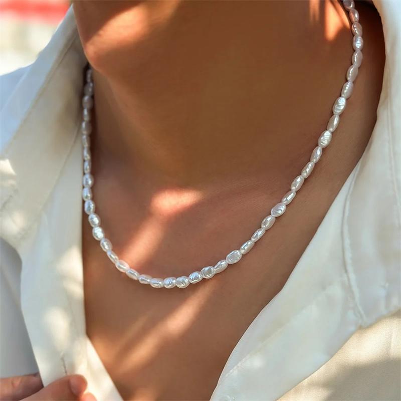 New Fashion Simple Imitation P - Pearl Choker Necklace Vintage ulasan dan harga