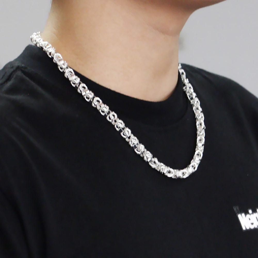925 Sterling Silver Hip Hop Bo - 925 Sterling Silver Chain Necklace Men ulasan dan harga