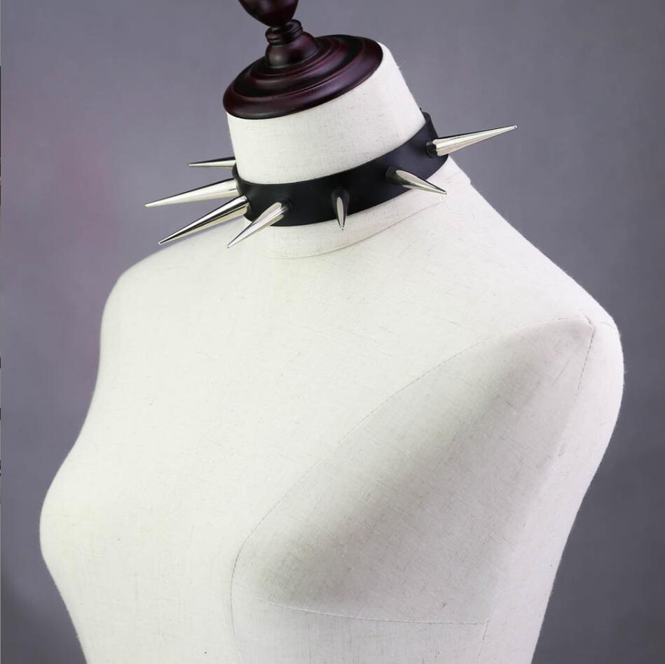 Emo Spike Choker Punk Collar F - Goth Punk Spike Choker ulasan dan harga
