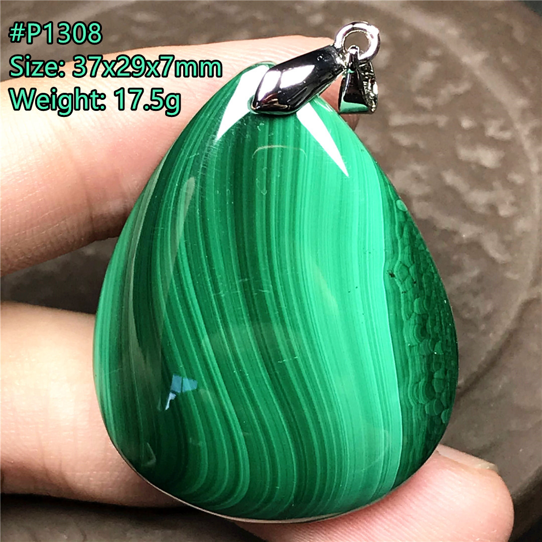Natural Green Malachite Chryso - Crystal Pendant Necklace Natural Stone ulasan dan harga