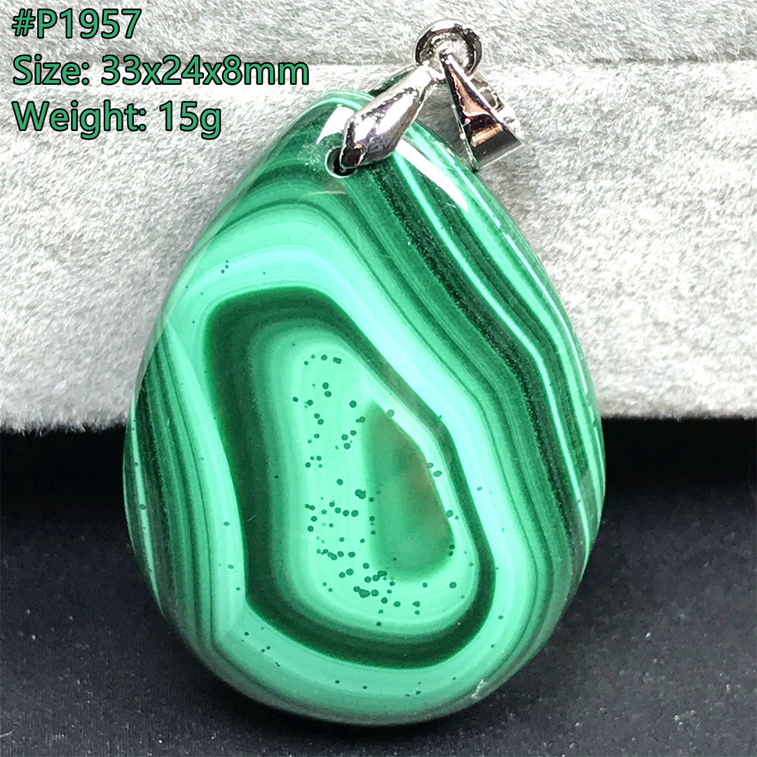 Natural Green Malachite Chryso - Crystal Pendant Necklace Natural Stone ulasan dan harga