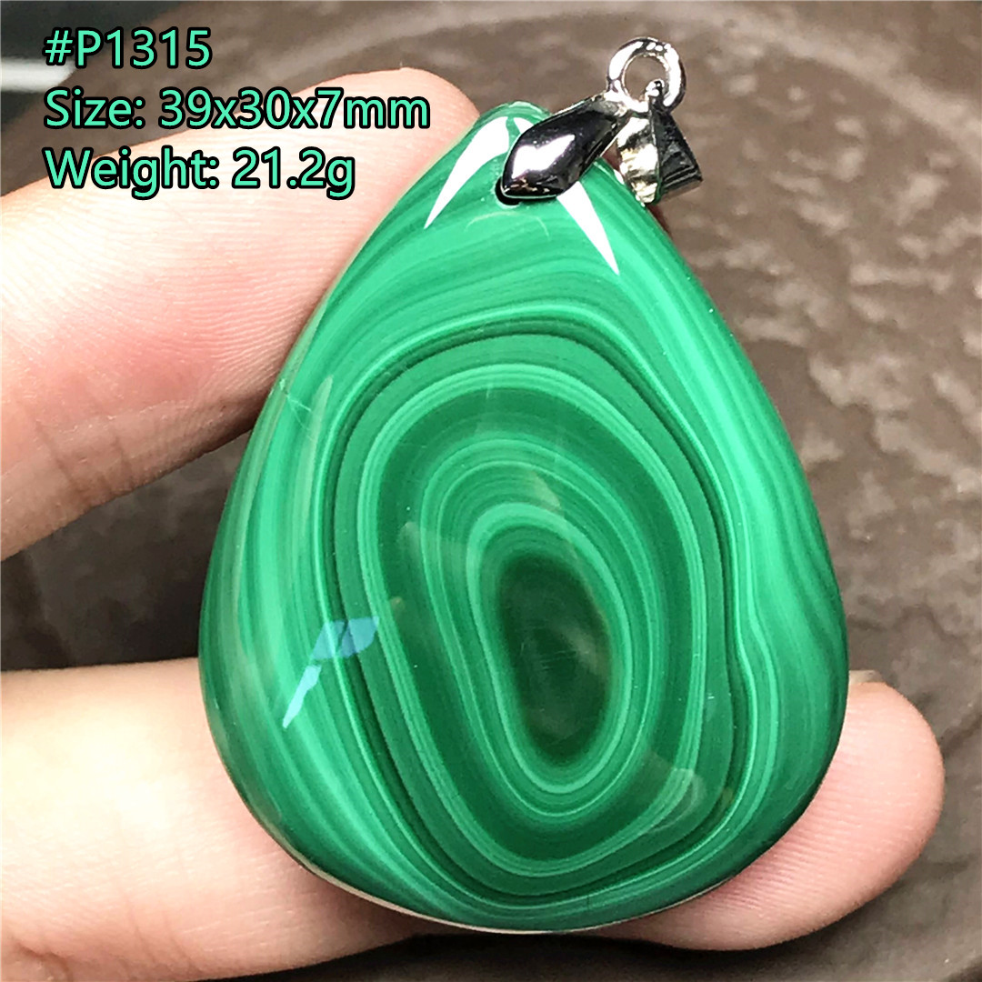 Natural Green Malachite Chryso - Crystal Pendant Necklace Natural Stone ulasan dan harga