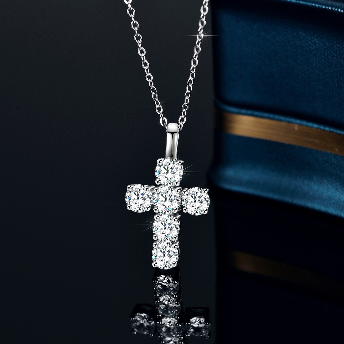 Lumira Platinum PT950 3-Carat  - Cross Pendant Necklace Gold ulasan dan harga