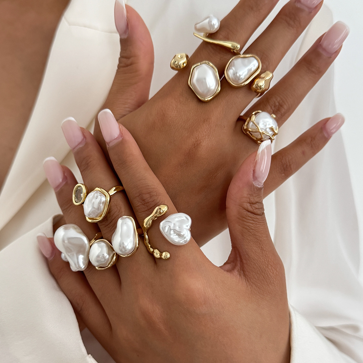 7Pcs/Set Gold Color Irregular  - Vintage Punk Knuckle Rings Set ulasan dan harga