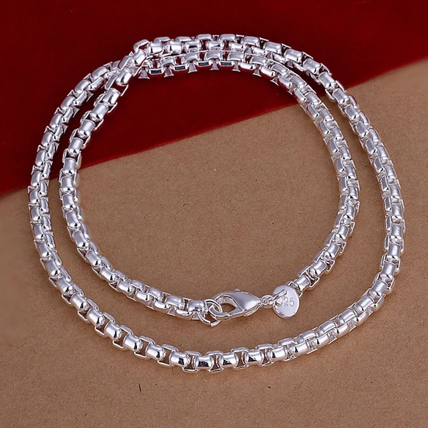 45-60cm 925 Sterling Silver Ne - 925 Sterling Silver Chain Necklace Men ulasan dan harga