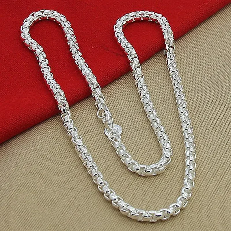 45-60cm 925 Sterling Silver Ne - 925 Sterling Silver Chain Necklace Men ulasan dan harga