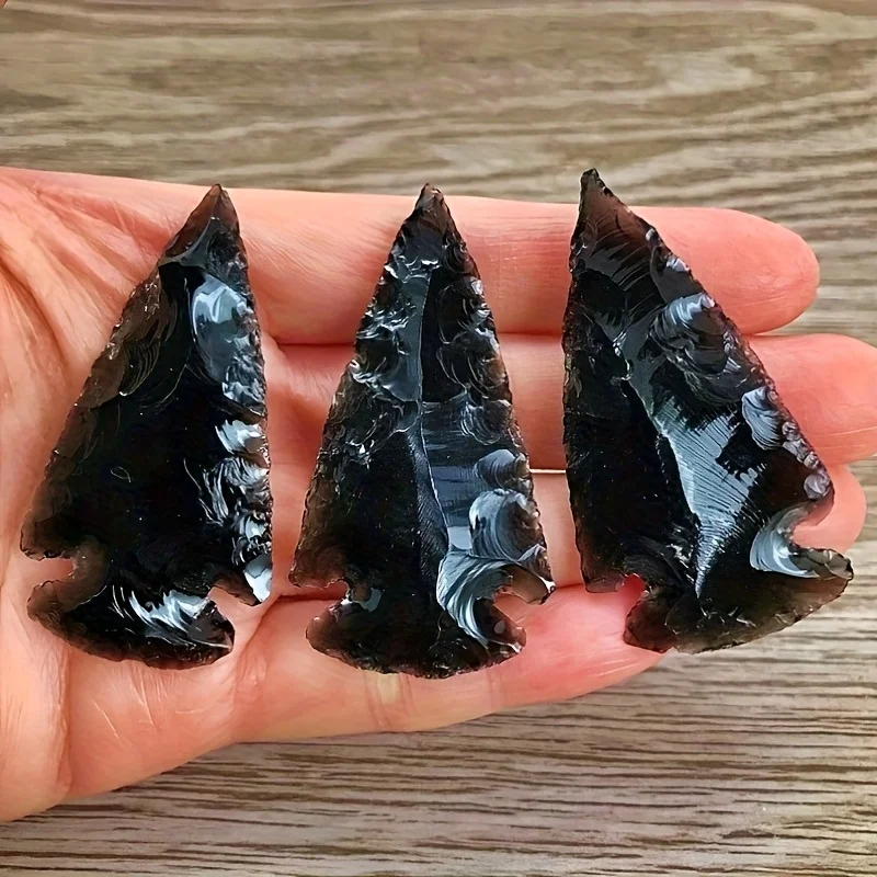 1 Obsidian Arrow Pendant -Hand - Crystal Pendant Necklace Natural Stone ulasan dan harga