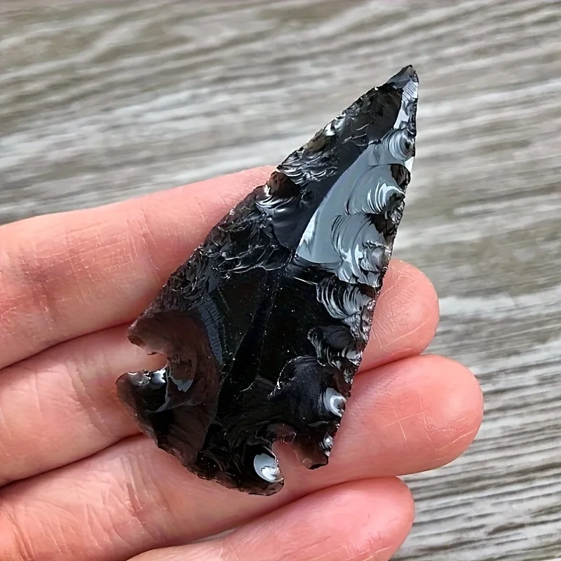 1 Obsidian Arrow Pendant -Hand - Crystal Pendant Necklace Natural Stone ulasan dan harga