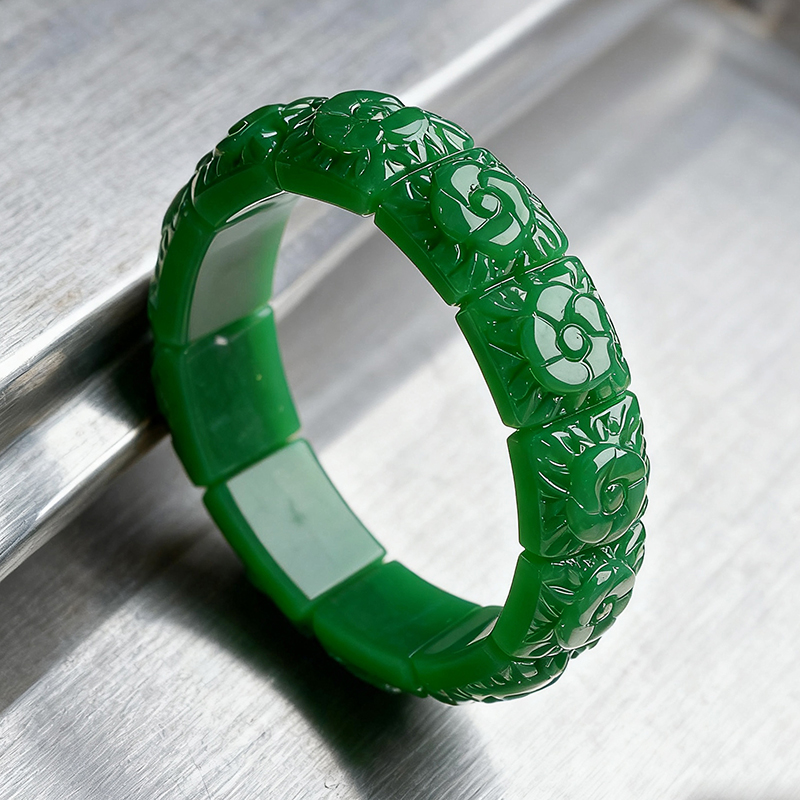 Real Jade Flower Bracelet Bang - Bracelets ulasan dan harga