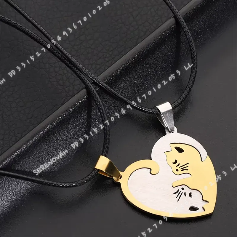 1 Pair Creative Cute Stainless - Magnetic Couple Matching Necklaces ulasan dan harga