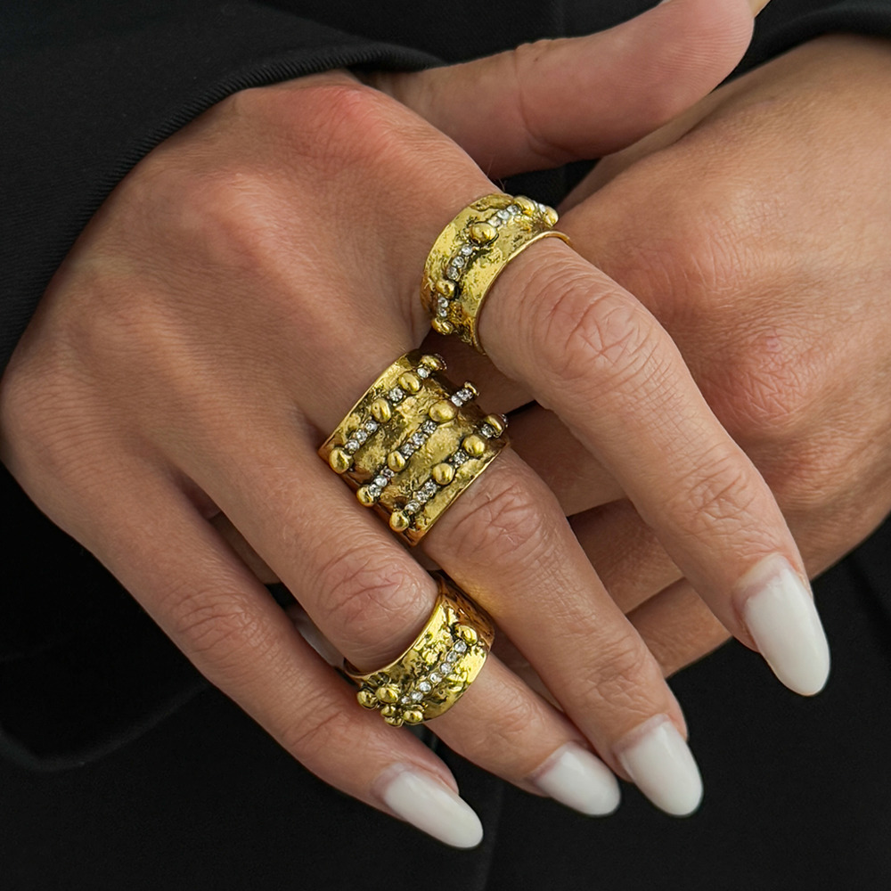 Ingemark 3Pcs Vintage Inlay Rh - Vintage Punk Knuckle Rings Set ulasan dan harga