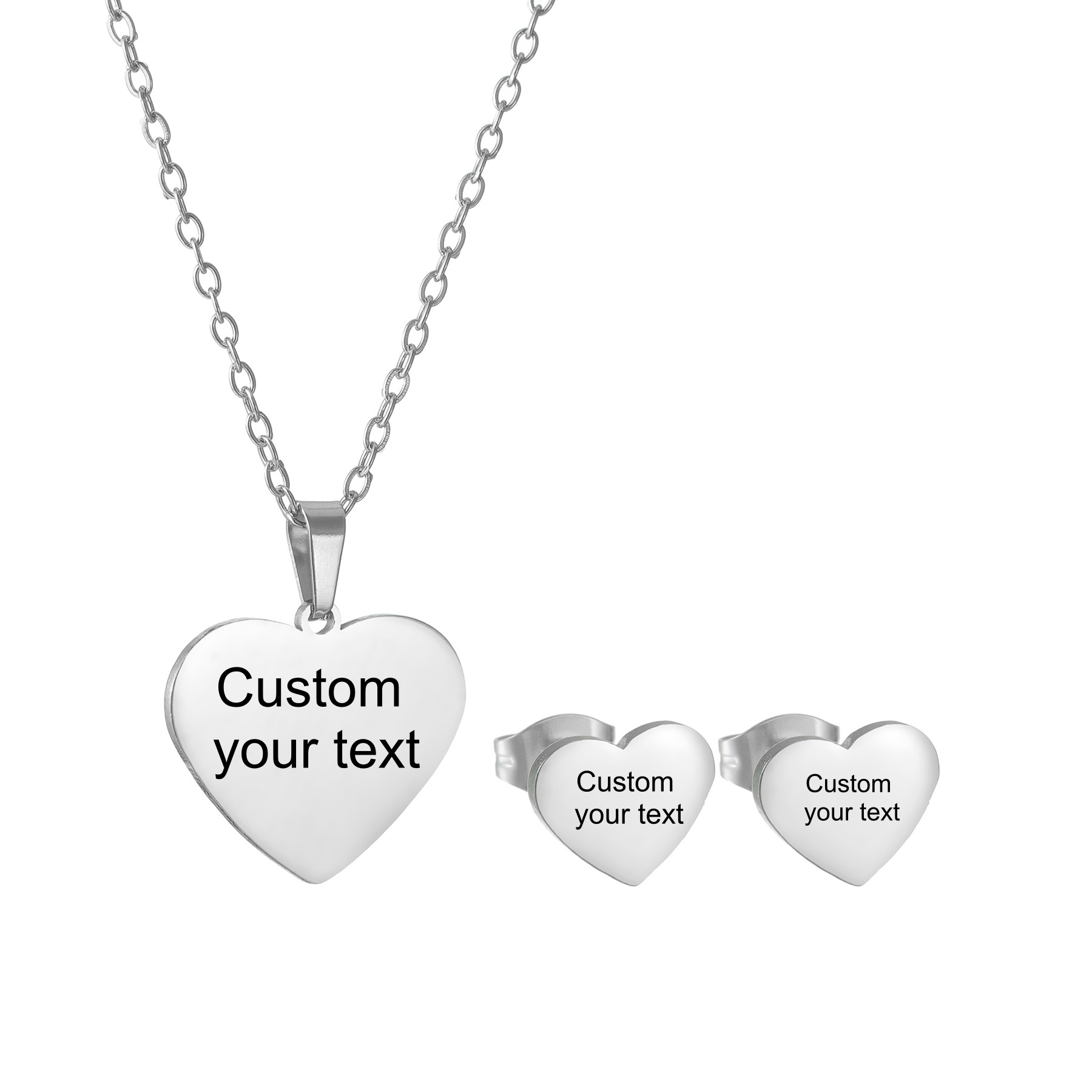 Custom Name Necklace Earrings  - Custom Name Necklace Stainless Steel ulasan dan harga