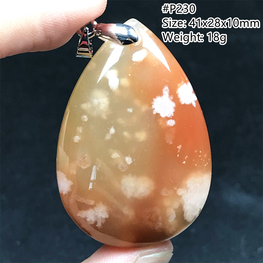 Natural Cherry Agate Necklace  - Crystal Pendant Necklace Natural Stone ulasan dan harga