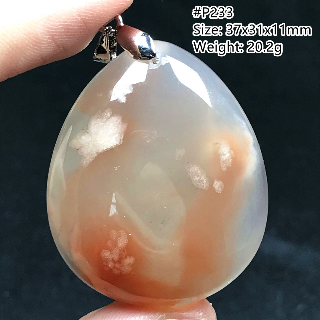 Natural Cherry Agate Necklace  - Crystal Pendant Necklace Natural Stone ulasan dan harga