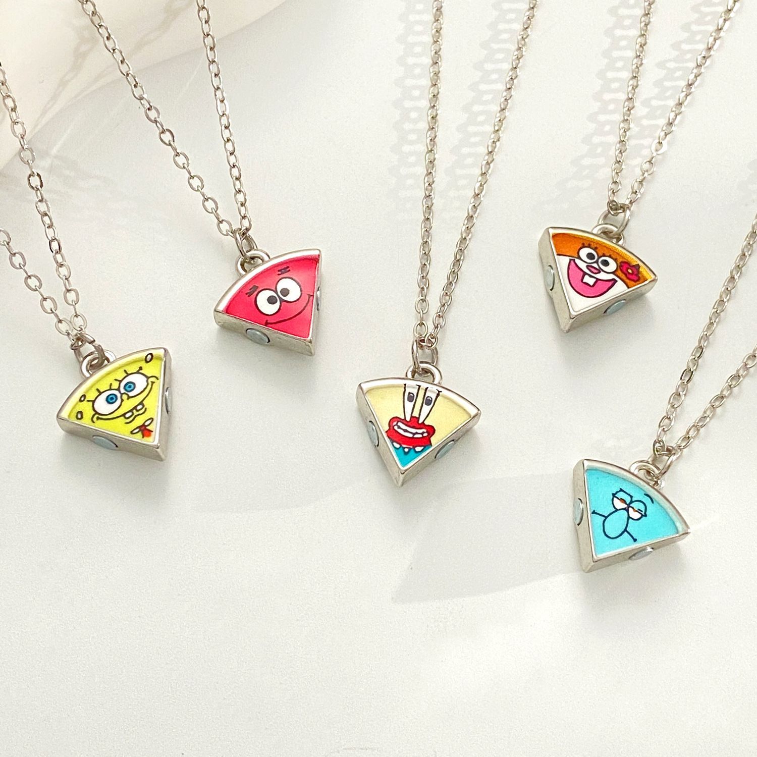 Cute Patrick Star Pizza Magnet - Anime Pendant Necklace ulasan dan harga