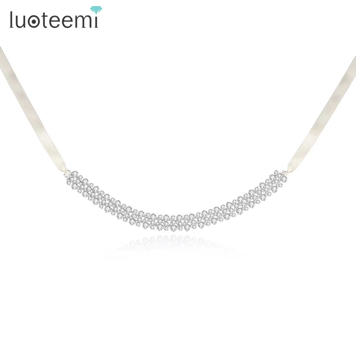 LUOTEEMI Three Layers Cubic Zi - Layered Pendant Necklace Aesthetic ulasan dan harga